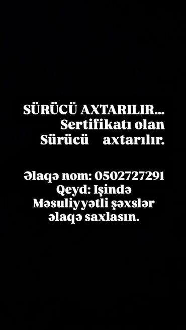 diplomsuz is elanlari: Taksi sürücüsü tələb olunur