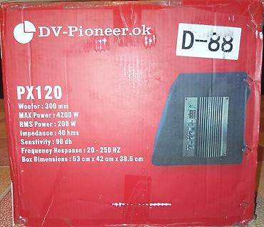 железный диск на 16: DV-Pioneer.ok PX120 aktiv sabvufer - Woofer: 300 mm (12") - Maks — 4