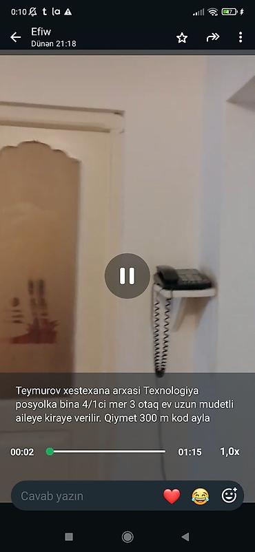 bine evləri: Kirayə verilir: Teymurov xəstəxanasının arxası, Texnologiya — 1