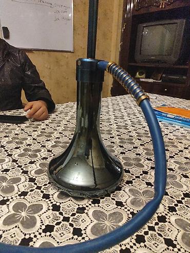 caska qəlyan: Qəlyan dəsti satılır. Şəkillərdə görünən dəstə şüşə kolba, metal — 1