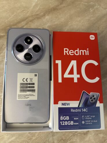 Redmi: Redmi, Redmi 14C, Новый, 128 ГБ, цвет - Фиолетовый, 2 SIM