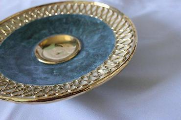 Činije: STARA DEKORATIVNA KERAMIČKA POSUDA ZA VOĆE, TANJIR | Stara keramička — 3