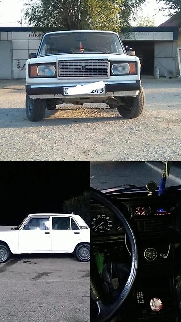 VAZ (LADA): VAZ 2107, ağ rəngli sedan - Kuzov: 4 qapılı, ağ rəng - Salon: qara — 1