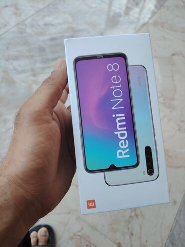 xiaomi mi stick: Xiaomi Redmi Note 8, 64 GB, rəng - Qara, 
 Barmaq izi, İki sim kartlı, Face ID