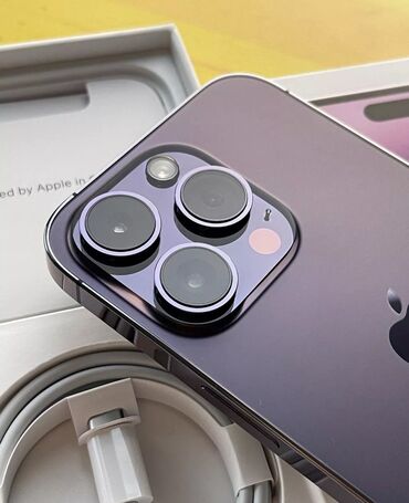 чехол айфон 12 про: IPhone 14 Pro, Колдонулган, 256 ГБ, Deep Purple, Заряддоочу түзүлүш, Коргоочу айнек, Каптама, 88 %