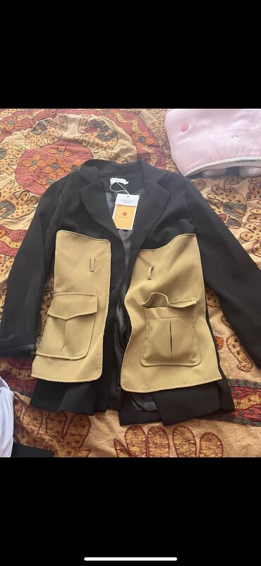 купить кожаный пиджак женский: Костюм с юбкой, Пиджак, M (EU 38)