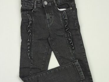 shein jeansy czarne: Spodnie jeansowe, Little kids, 7 lat, 122, stan - Bardzo dobry