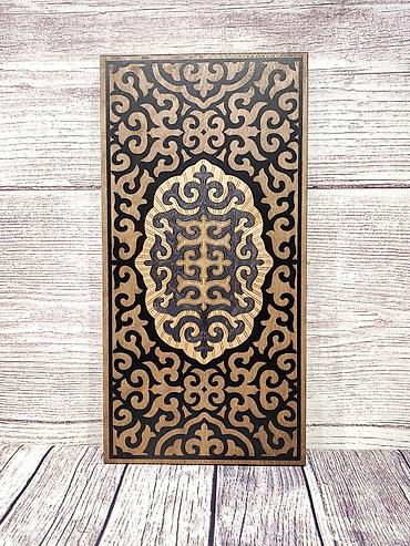 Нарды: Нарды деревянные "Кыял" с национальным орнаментом . - Корпус-книга — 1