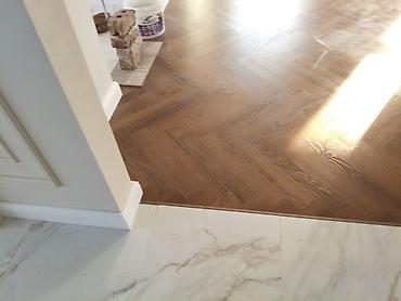 Напольные работы: Рофессиональная укладка кварц-ламината и ламината «ёлочкой» Выполняю — 8