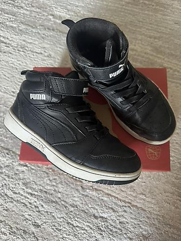 nike react: Кроссовки Puma детские, высокие (mid). - Цвет: черный с белой — 1