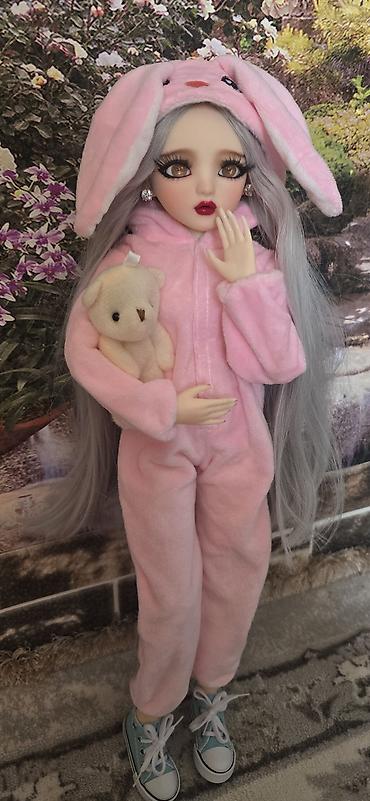 прием серебра: Шарнирная кукла BJD с реалистичным лицом и длинными серебристыми — 6