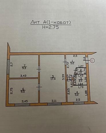 mod: 3 комнаты, 49 м², Ботанический сад Индивидуалка, 1 этаж, Требуется ремонт — 8