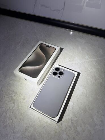 бытовые техники в рассрочку: IPhone 15 Pro Max, Колдонулган, 256 ГБ, Natural Titanium, Куту, 100 %