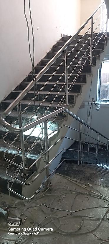 Готовые перила: Готовые перила, Материал: Нержавеющая сталь, Для лестницы — 6