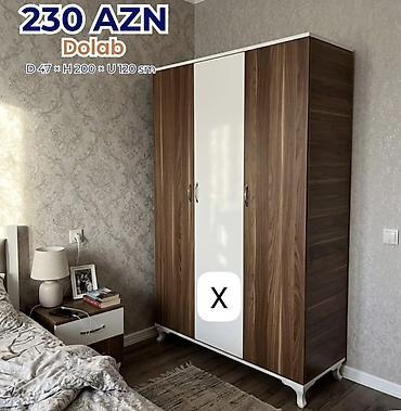 qapi ruckalari: Dolab – 230 AZN Ölçülər: Dərinlik 47 sm × Hündürlük 200 sm × Uzunluq — 1