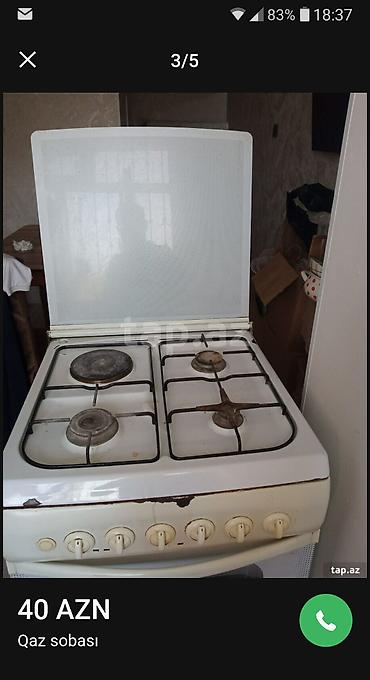 cuqun soba: Qaz sobası – 4 gözlü, şüşə qapaqlı üst hissə - Üst hissə: 4 qaz ocağı — 1