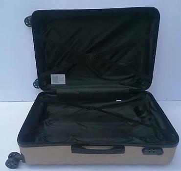 Putni koferi i torbe: Tvrdi kofer na točkićima – zlatno/bež boja - Materijal: čvrsta ABS — 2