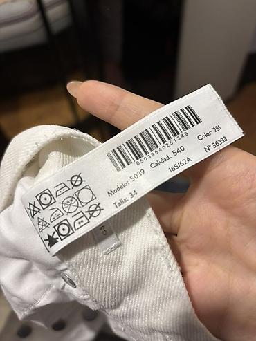 massımo: Şalvar, Massimo Dutti, rəng - Ağ — 3