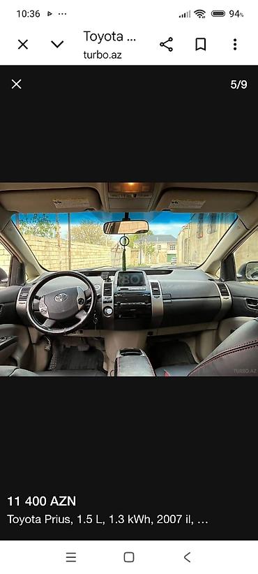 ford fusion qiyməti: Toyota Prius: 1.5 l | 2007 il Hetçbek — 4