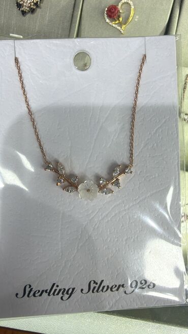 Boyunbağılar: Zərif qadın boyunbağıları kolleksiyası - Qar dənəsi asqılı gümüş — 14