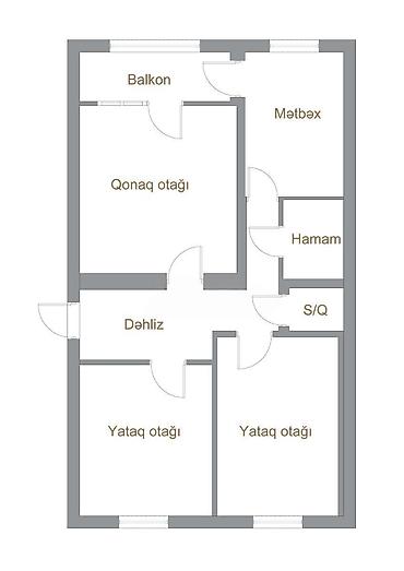 şuşa turu: Bakı, 3 otaqlı, Köhnə tikili, m. Koroğlu, 75 kv. m — 10