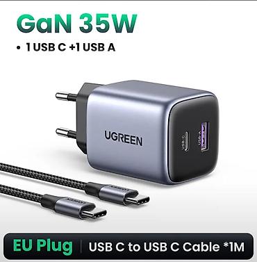 67 w charger: Şarj cihazları və kabellər 1) UGREEN şarj cihazı + USB‑C kabeli - — 1
