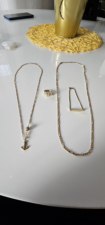 van klif nakit: Set: Bracelet, Necklace, Ring, Material: Gold