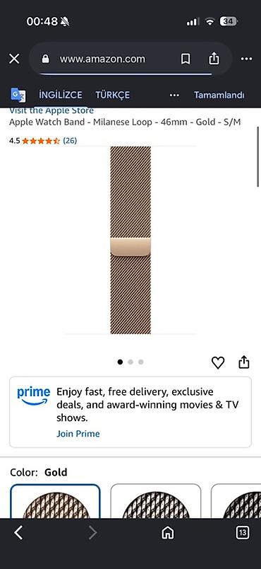 760 prob qizil: Apple Watch series 4 + Milanese Loop qayış (qızılı rəng).Elı qayışın — 4