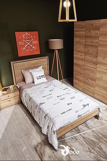 natura mebel: Tek nəfərlik taxta çarpayı – 2 ededdir. modern dizayn. Almilla — 3
