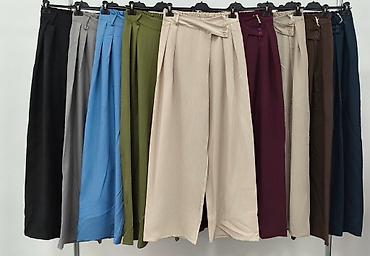 Pantalone: Ženske široke pantalone sa visokim strukom
2400din — 16