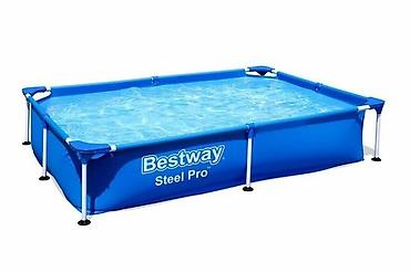 Бассейны: 221/150/43см. Bestway 56401 BW Каркасный бассейн Steel Pro, 1200л — 7