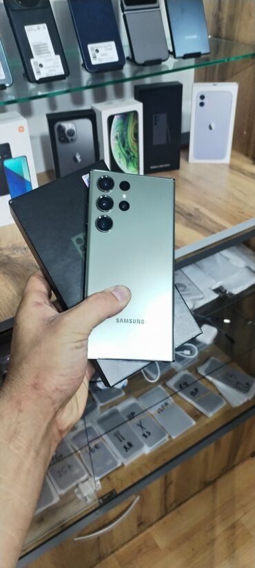 Apple iPhone: Samsung Galaxy S23 Ultra, 256 GB, rəng - Yaşıl, Barmaq izi, Face ID