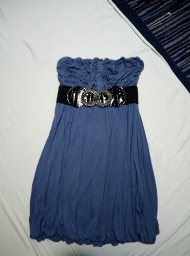 haljina sa vezom: M (EU 38), bоја - Tamnoplava, Večernji, maturski, Top (bez rukava)