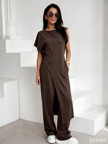 vera handmade: Ženski komplet – asimetrična tunika + široke pantalone-2999 din 
S M L — 5