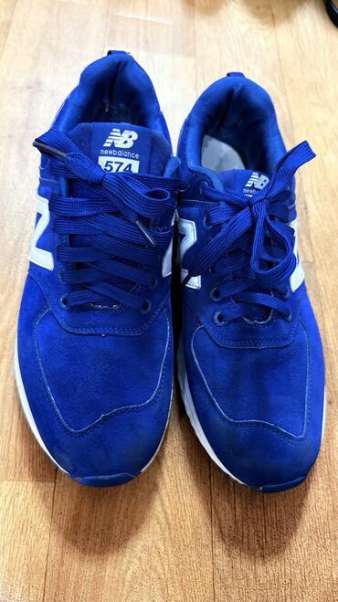 кроссовки фирменные: Мужские кроссовки, 42, New Balance, Б/у, цвет - Синий, Самовывоз