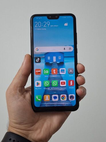 qaz plitələri 2ci el: Huawei Y9, 128 GB, rəng - Qara, Barmaq izi