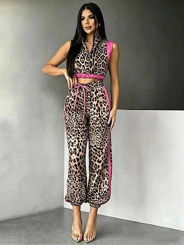 Kompleti: Dvoslojni ženski komplet sa leopard printom - Model: dvodelni set – — 4