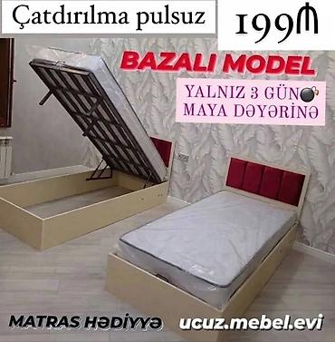 Bazalı tək çarpayı modeli - Ölçü: tək nəfərlik çarpayı - Bazalı