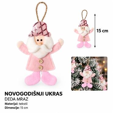KMT Viseći ukras Deda Mraz od tkanine 2905278 Dekorativni božićni