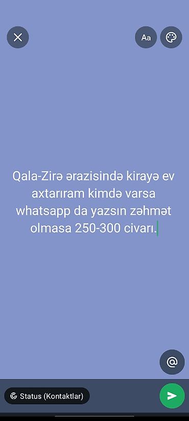 memar ecemi kiraye ev: Qala Qaradok Zirə ərazisində kirayə ev axtarıram 250-300 arası kimde — 1