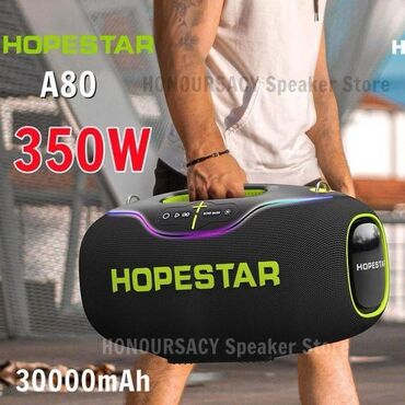 портативные колонки protech: Портативная Bluetooth-колонка Hopestar A80 черного цвета мощностью 350