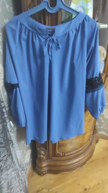 Dəstlər, kostyumlar: Qadın geyim dəsti – 4 məhsul 1) Cins ətək - Tünd mavi denim - Ön — 16