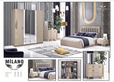 1 kub taxta nece hesablanir: Двуспальная кровать, Шкаф, Трюмо, 2 тумбы, Турция, Новый