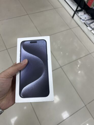 Apple iPhone: IPhone 15 Pro Max, 256 GB, Blue Titanium, Zəmanət, Barmaq izi, Simsiz şarj