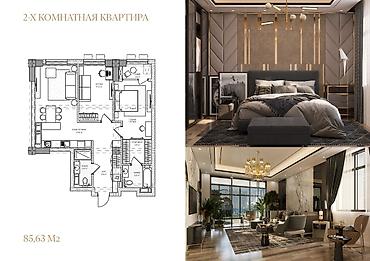 Продажа квартир: 2 комнаты, 86 м², Элитка, 4 этаж, Готовая ПСО (под самоотделку) — 5