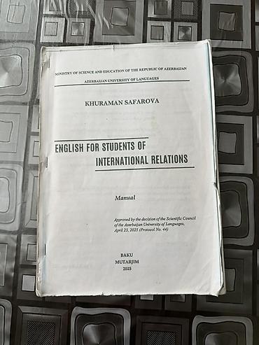 Məhsul: “English for Students of International Relations” — tədris