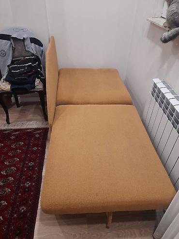 Divanlar: Çevrilə bilən tək nəfərlik divan-kreslo - Rəng: xardal/sarımtıl - — 5