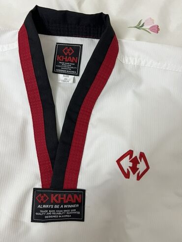 футбольная форма для детей бишкек: Тхэквондо добок KHAN + белый пояс - Бренд: KHAN (нашивки и логотип на
