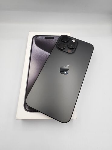 Apple iPhone: IPhone 15 Pro Max, Б/у, 256 ГБ, Черный, Защитное стекло, Чехол, В рассрочку, 100 %