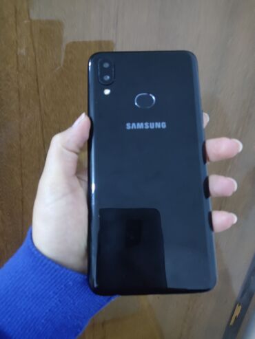 Samsung: Samsung Galaxy A10, 32 GB, rəng - Qara, Barmaq izi, İki sim kartlı